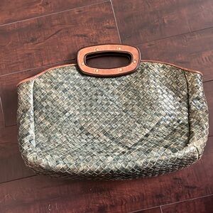 Ugg Collection Made by Hand Italy Woven Leather Bag